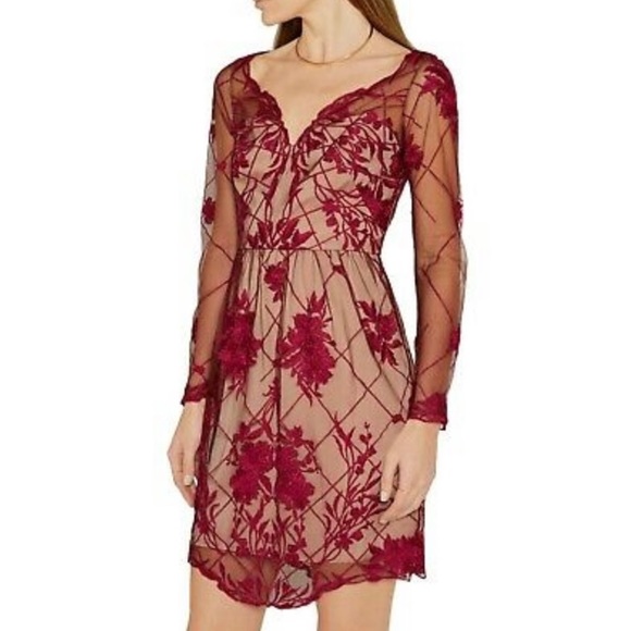 SOLD Marchesa Notte Embroidered Tulle Dress size 6 - Picture 3 of 14